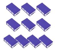 VOSAREA Stackable Plastic Drawer Parts Organizer 10pcs Compartmentalized Storage Box with Removable Dividers and Label Paper for Micro Parts and Electronic Components in School