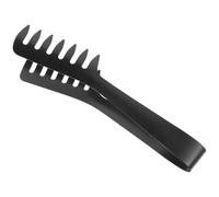 VOSAREA Stainless Steel Spaghetti Tongs 1.0mm Thick Black Matte Pasta Clip with Sharp Tips for Cooking, Serving Noodles and Salads in Kitchen and Dining