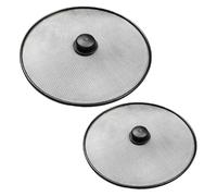 VOSAREA Stainless Steel Splatter Guard and Mesh Screen Set 33cm 29cm, Grease Splatter Protector for Frying Pans, Kitchen Cooking Utensils, Household Splash-Resistant Covers