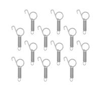 VOSAREA Stainless Steel Spring Hooks Lightweight Practical Door Latch Hooks 12pcs for and Chicken Cages for Indoor Pet Cage Fixing