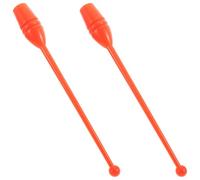 VOSAREA Sturdy Resin Rhythmic Gymnastics Sticks in Orange for Training and Dance Routine, Safe Calisthenics Sticks Suitable for Adults and Performance