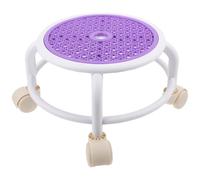 VOSAREA Swivel Rolling Stool with Wheels, Comfortable Plastic Low Stool for Home and Nail Salon Use, Compact and Sturdy Beauty Salon Spa Chair