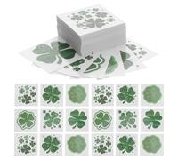 VOSAREA Temporary Tattoos Clover Shape St Patricks Day Stickers 72pcs Skin-friendly Pvc Material, Beautiful and Lovely Pattern for Festival Party and Collecting