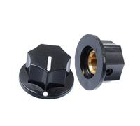 VOSAREA Tone Control Knobs Replacement Parts Black 2pcs with Manual Control and Design with Fine Workmanship for Electric Guitar and Synthesizer