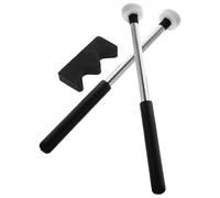 VOSAREA Tongue Drum Mallets Musical Instrument Accessories 2 Pairs Felt with Rubber Grip, Comfortable Drumming and Firm Hold, for Yoga and Live Performances