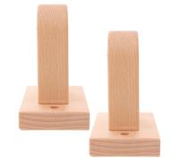 VOSAREA Unfinished Wooden Drapery Brackets 2pcs, 1'' Diameter Curtain Rod Support Bracket, Strong Support Wall Mounted for Living Room and Office Decor