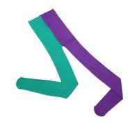 VOSAREA Unique Costume Socks Accessory Green and Purple Carnival Party 1 Pair Elastic Polyester Long Tube Tights Pantyhose for Women for Party and Performance