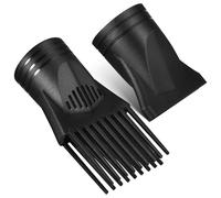 VOSAREA Universal Hair Dryer Attachments 2 Pcs Plastic Nozzle Set Including Diffuser and Comb for Easy Detangling and Versatile Styling at Home and Salon