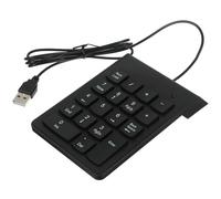 VOSAREA USB Wired 19-Key Number Pad Keyboard for Laptop Desktop, Wired Numeric Keypad Accessory for Accounting and Finance, Compact Mechanical Number Keyboard Compatible with Windows