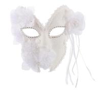 VOSAREA Venetian Full Face Lace Flower Design Soft Comfortable Plastic Mardi Gras Christmas Party Unisex Festival Mask with Intricate Detailing for Enchanting Celebration