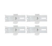 VOSAREA Vertical Blind Curtain L-Shaped Bracket Clips 4Pcs Plastic Ceiling and Wall Mounted Hardware for Home Curtain and Shower Use