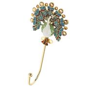VOSAREA Vintage Antique Wall Alloy Peacock Zinc Multi-Functional Hook Coat Hook with Unique Style for Wall-Mounted and Hanger Home Room Clothes Towel