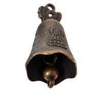 VOSAREA Vintage Brass Decorative Bell with Sharp Resonant Sound, Mini Antique Style Call for Help Wind Chime for Home Decor and Weddings