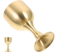 VOSAREA Vintage Brass Multi-Function Offering Cup Lightweight and Easy to Clean Tabletop Cup Suitable for Casual Gathering and Home Use