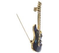 VOSAREA Vintage Cartoon Musical Guitar Brooch Pin for Women Elegant Lapel Pin Clothing Accessory Festival Holiday Decoration Unique Compact Design for Stylish Temperament