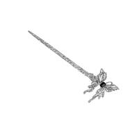 VOSAREA Vintage Chinese Hair Stick Alloy Material Butterfly Hair Fork with Retain Colour Feature for Women for Cosplay and Banquets