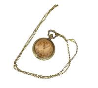 VOSAREA Vintage Clamshell Pocket Watch with Chain Hanging Design Lightweight Big Numbers Easy to Read Classic Style for Men Women
