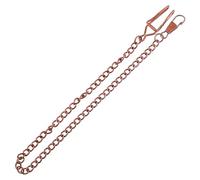 VOSAREA Vintage Pocket Watch Chains 3pcs Set Copper Alloy Metal Buckle Chains 37.5cm for Men Classic Retro Pocket Watch Accessories Hanging Keychain