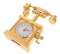VOSAREA Vintage Telephone Decor in Golden Abs Material, Lightweight Retro Desk Phone Model with Easy to Use Features, Home or Office Ornament and Boys and Girls Interaction Toy