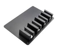 VOSAREA Wall-Mounted Hair Clipper Rack with Four Compartments Prevent Cord Tangling, Black Plastic Material, 11.8 X 7.9 X 2 Inches, Designed for Barbers and Home Styling