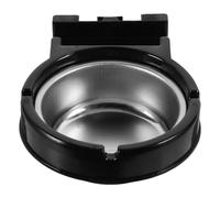 VOSAREA Wall-Mounted Stainless Steel Ashtray with Lid, Black Metal Cigarette Ashtray for Home, Bathroom, Outdoor Use, Wall Storage Container for Smoking Areas