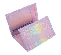 VOSAREA Wallet and Early School Sparkly Polyester Folding Wallet with Coin Pocket and Multiple Storage Compartments, for Daily School Card Holder Use