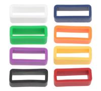 VOSAREA Watch Band Buckle Ring 8pcs Silicone Keeper Loops 16mm Replacement Accessory for Fitness and Smartwatch Random Color
