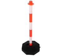 VOSAREA Water-fillable Road Warning Column with Orange-white Anti-collision Design, Movable Traffic Safety Pile for Driveway and Parking Lot Control