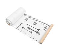 VOSAREA White Wooden and Cloth Growth Height Chart for Baby and Kids, Removable Decorative Wall Hanging Ruler to Track Growth in Baby's and Children's Rooms