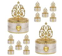 VOSAREA with Lid Containers Storage 12pcs Wedding Small Boxes for Handmade Items and Small Accessories Suitable for Birthday Party and Weddings