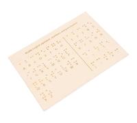 VOSAREA Wood Braille Learning Board with Raised Dots for Blind People Tactile Alphabet and Education Tool Reliable Braille Learning Device for Mastering and Numbers