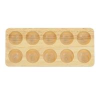 VOSAREA Wooden Egg Tray Organizer for 10 Eggs Holder with Smooth Surface Desktop Use Refrigerator Suitable Simple Style