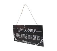 VOSAREA Wooden Please Remove Your Shoes Hanging Door Sign for Bedroom and Entryway Rustic Home Decor Sturdy Craftsmanship Easy to Clean Environment Reminder