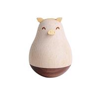 VOSAREA Wooden Roly Poly Toy Animal Tumbler Toy Wobbling Crafts Balancing Desktop Ornaments for Kids Toddler Infant Baby
