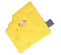 VOSAREA Yellow Cheese Shaped Dog Snuffle Mat Plush Bite-resistant Squeaky Dog Sniff Pad Interactive Slow Feeding for Natural Foraging and Training