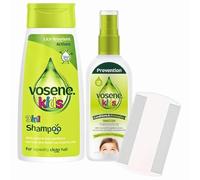 Vosene Kids Head Lice Defence 3pcs Set - 3in1 Shampoo 250ml, Defence Spray 150ml & Nit Comb - Complete Lice Protection & Daily Hair Care with Welari Thank You Card | (3 Pack)