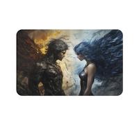 VOSERY Armored Knight Couple Bathroom Rugs 30x20 - Soft Absorbent Non-Slip Bath Rugs Mat, Machine Washable Bath Mats Shower Rug for Bathroom