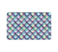 VOSERY Bathroom Rugs 30x20 - Soft Absorbent Non-Slip Bath Rugs Mat, Machine Washable Cool Dragon Fish Shiny Scales Bath Mats Shower Rug for Bathroom