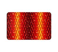 VOSERY Bathroom Rugs 30x20 - Soft Absorbent Non-Slip Bath Rugs Mat, Machine Washable Cool Red Dragon Skin Scale Bath Mats Shower Rug for Bathroom