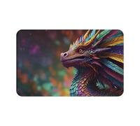 VOSERY Bathroom Rugs 30x20 - Soft Absorbent Non-Slip Bath Rugs Mat, Machine Washable Rainbow Scales Fantasy Dragon Bath Mats Shower Rug for Bathroom