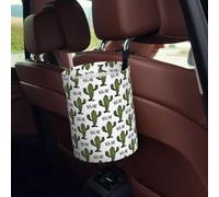 VOSERY Cactus Hug Me Pattern Car Trash Can, Mini Car Trash Bin, Car Garbage Can for Car Decor, Funny Car Accessories Interior for Women Men