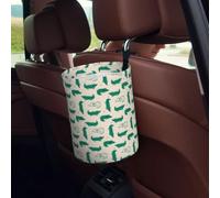 VOSERY Cartoon Crocodile Car Trash Can, Mini Car Trash Bin, Car Garbage Can for Car Decor, Funny Car Accessories Interior for Women Men