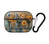 VOSERY Charming Daisy Bouquet Art Compatible with Airpods Pro Case - Cute Case Compatible with Airpods Pro 2 Case, PC Case Compatible with Airpods Pro 2nd Generation Case with Keychain