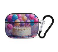 VOSERY Colorful Balloon Cake Celebration Compatible with Airpods Pro Case - Cute Case Compatible with Airpods Pro 2 Case, PC Case Compatible with Airpods Pro 2nd Generation Case with Keychain