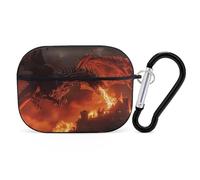 VOSERY Compatible with Airpods Pro 2nd Generation Case Cover - Cute Fiery Dragons Castle Attack Case Compatible with Airpods Pro Case Cover, Case Compatible with Airpods Pro 2 Case