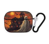 VOSERY Compatible with Airpods Pro 2nd Generation Case Cover - Cute Halloween Castle Ghost Flame Case Compatible with Airpods Pro Case Cover, Case Compatible with Airpods Pro 2 Case