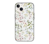 VOSERY Compatible with iPhone 14 Case Cute, Aerial Flora Phone Case Compatible with iPhone 14, Shockproof Protective Phone Case White