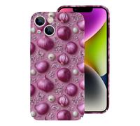 Vosery Compatible with iPhone 14 Case Rugged Slim 6.1 Inch - Pc Floral Onion Print Cover Compatible with iPhone 14 Phone Case for Women Men, Anti-Scratch Shockproof