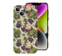 Vosery Compatible with iPhone 14 Case Rugged Slim 6.1 Inch - Pc Grape and Cheese Print Cover Compatible with iPhone 14 Phone Case for Women Men, Anti-Scratch Shockproof