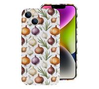 Vosery Compatible with iPhone 14 Case Rugged Slim 6.1 Inch - Pc Onion Print Cover Compatible with iPhone 14 Phone Case for Women Men, Anti-Scratch Shockproof